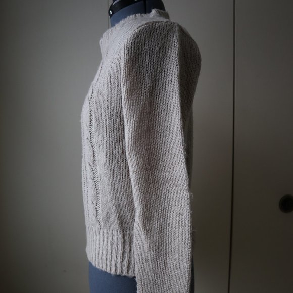 Cable Knit Beige Sweater - Picture 7 of 8